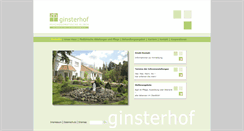 Desktop Screenshot of ginsterhof.info